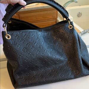 Black Embossed Shoulder Bag